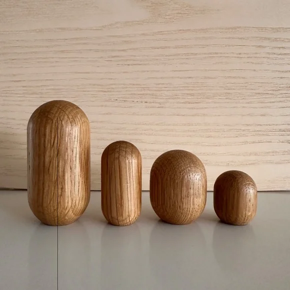 Normann Copenhagen Oak Little  Bird Set of 4 Minimalist Home Decor Danish Modern - Picture 3 of 6